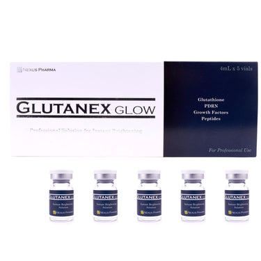 Glutanex Glow PDRN Glutathione Peptide Professional Ampules for Jet Plasma 4mL X 5 Ct